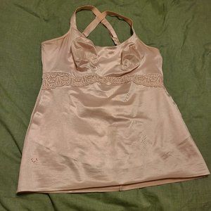 Ruby Ribbon lace cami size 40 pink